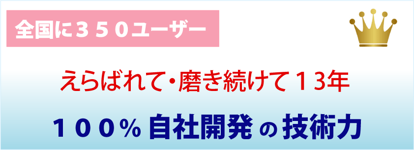 全国で選ばれています!自社開発の技術力